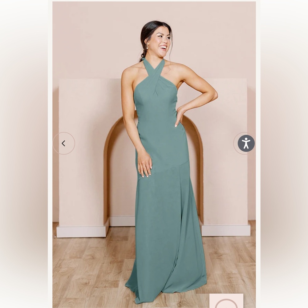 Revelry Chiffon Rosemary Bridesmaid Dress